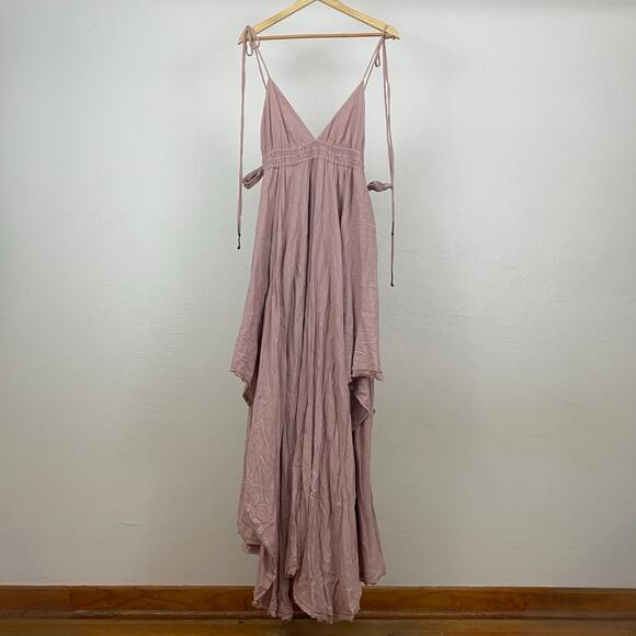 Free People Tropical Heat Maxi Dress - Rose Quartz - Size Large - Picture 1 of 13